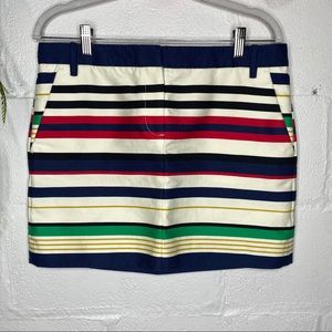 J. Crew Factory Striped Multicolored Mini Skirt 8